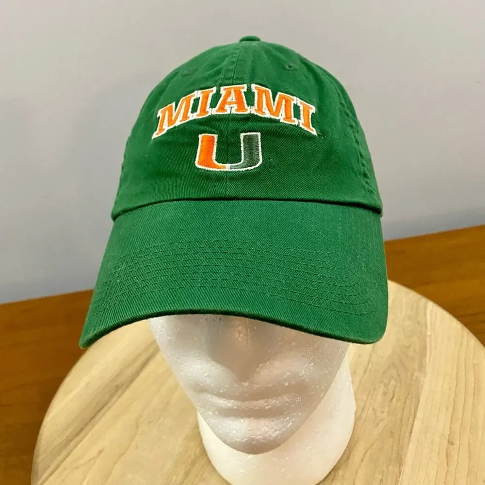 Miami‎ Hurricanes Vintage Sports Specialities Green Baseball Cap Hat Adjustable
